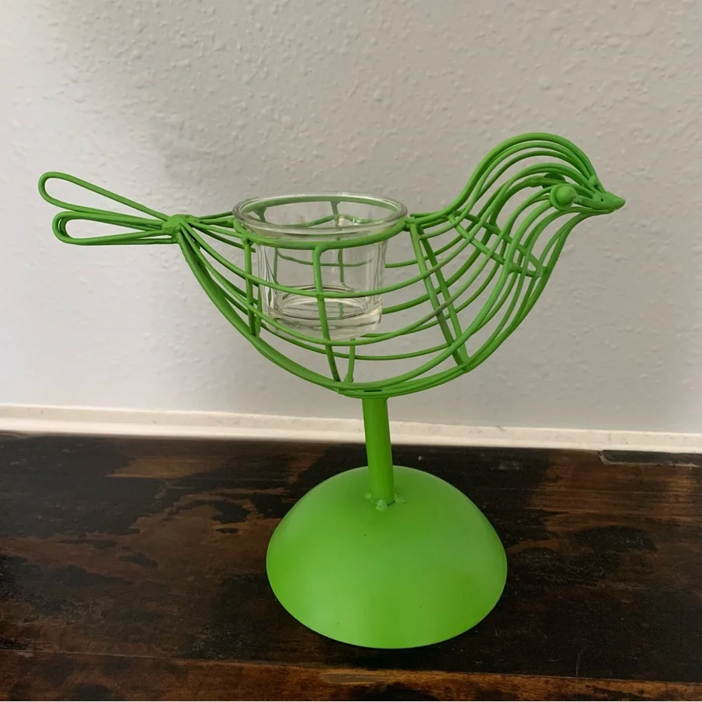 Metal Bird Table Decor for Votive Candle
